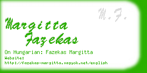 margitta fazekas business card